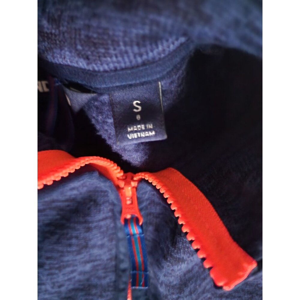 Lands End Kids Boys True Navy Heather Full Zip‎ Front Sweater Fleece Vest Small - Picture 6 of 12